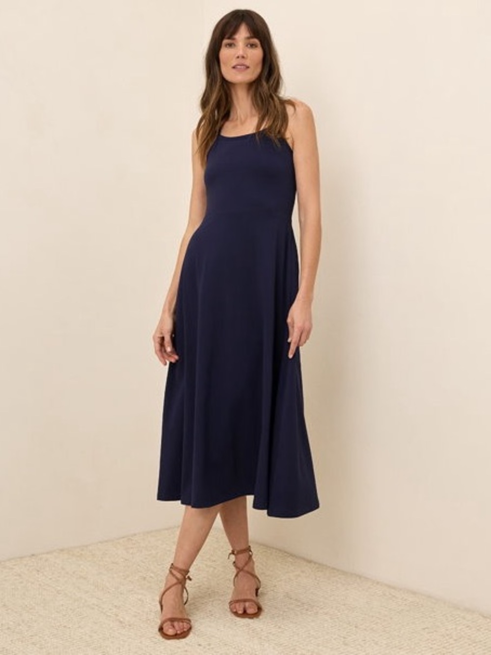 Pact Women's Fit & Flare Midi Dress eclipse small